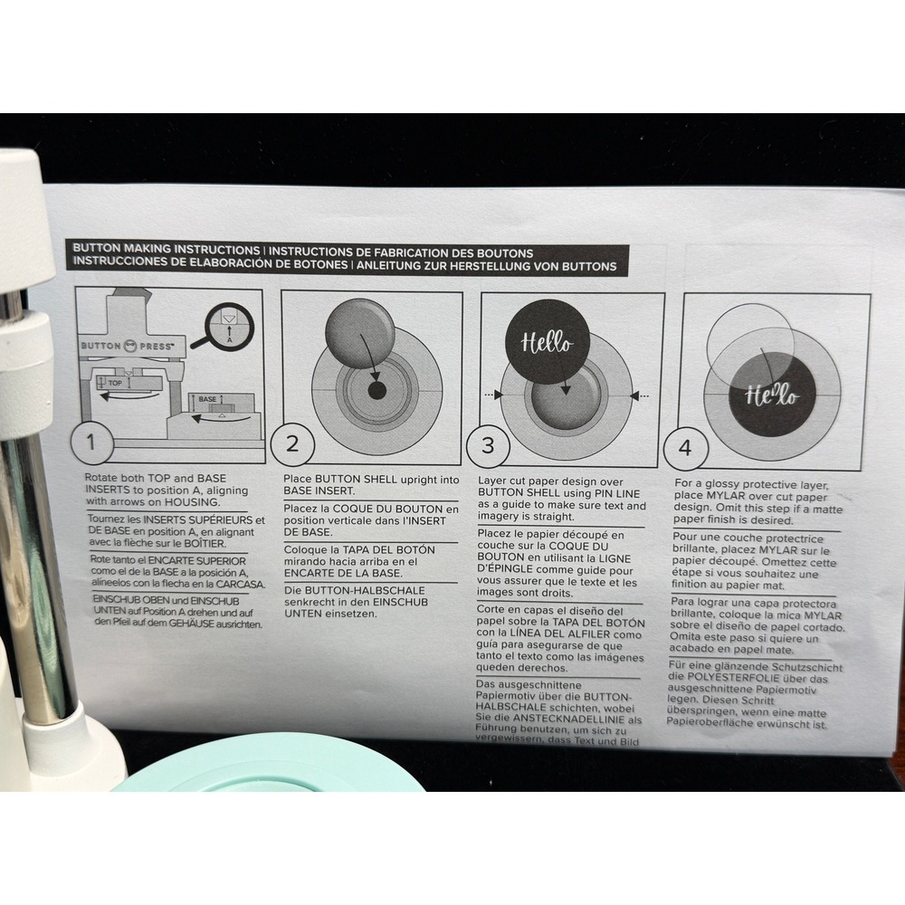 We R Memory Keepers-Button Press Maker Machine Kit with Inserts and Components - Picture 3 of 13